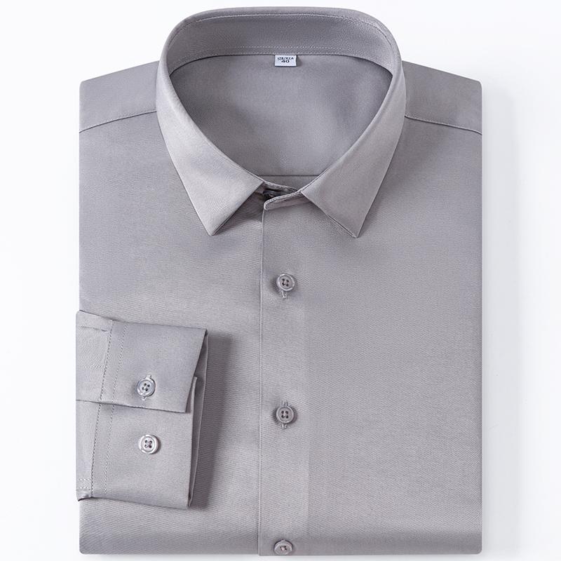 Men's High-End Stretch Non-Ironing Seamless Shirt Long Sleeve Spring and Autumn Youth Business Casual Shirt