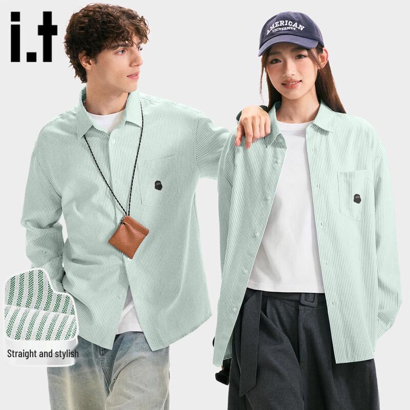 

Fingercroxx IT Men s & Couple s Striped Long-Sleeve Shirt XL