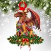 Festive Cartoon Style Acrylic Dragon Car Ornament For Vibrant Christmas Decor