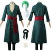 Zoro Cosplay OP Kostüm Perücke Kopftuch Ohrringe Anime Kleidung Kimono Erwachsene Kinder Weihnachten Halloween Party Rollenspiel Outfit