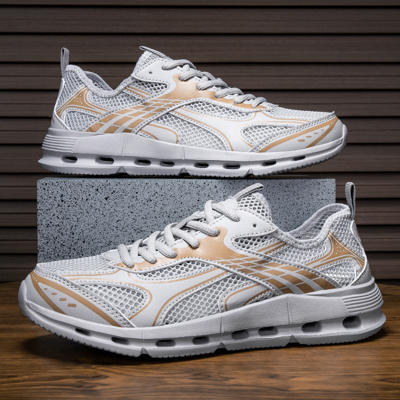 

Обувь Creek мужская уличная сетчатая дышащая полая летающая тканая сетка большого размера болотная обувь для плавания спортивная мужская обувь 46 светло-серый