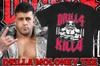 New Japan Pro-Wrestling T-Shirt "DRILLA KILLA" by Drilla Moloney, Size Small, 6407103469
