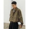 Xbro Japanese-Style Retro Anti-Wrinkle Vintage Gender-Free Plaid Multi-Pocket Mountain Niche Shirt Couple Coat