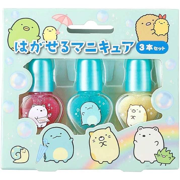 Race Sumikko Gurashi Removable Nail Polish 3-Piece Set Ages 6 and Up Cosmetics Accessories