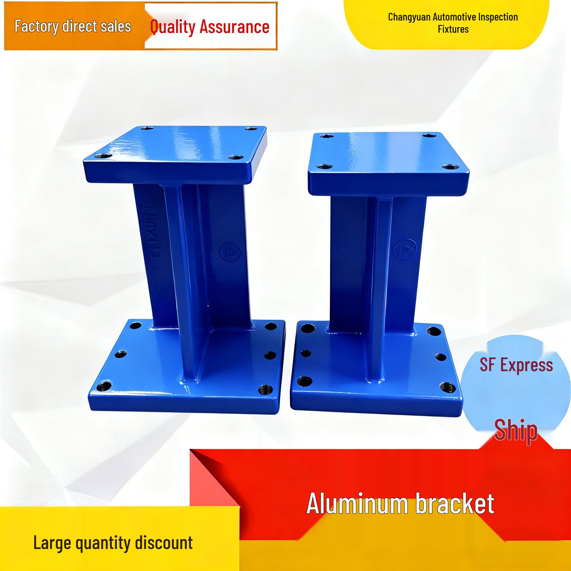 Aluminum I-Beam Bracket for Auto Jigs - I-40 Series Heightening Block I-40/40-50 Blue