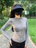 Women's Black Ice Silk Slim-Fit Stand-Collar UV Protection Yoga Top