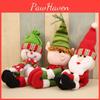 Festive Holiday Wine Bottle Decorations With Santa Claus And Snowman For Christmas Cheer