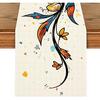 ANNA QUEEN Boho Floral Table Runner 13x72 Inch, Colorful Mexican Otomi-Style, Folk Art Table Decor for Dining Table, Fiesta Party, Kitchen, Wedding