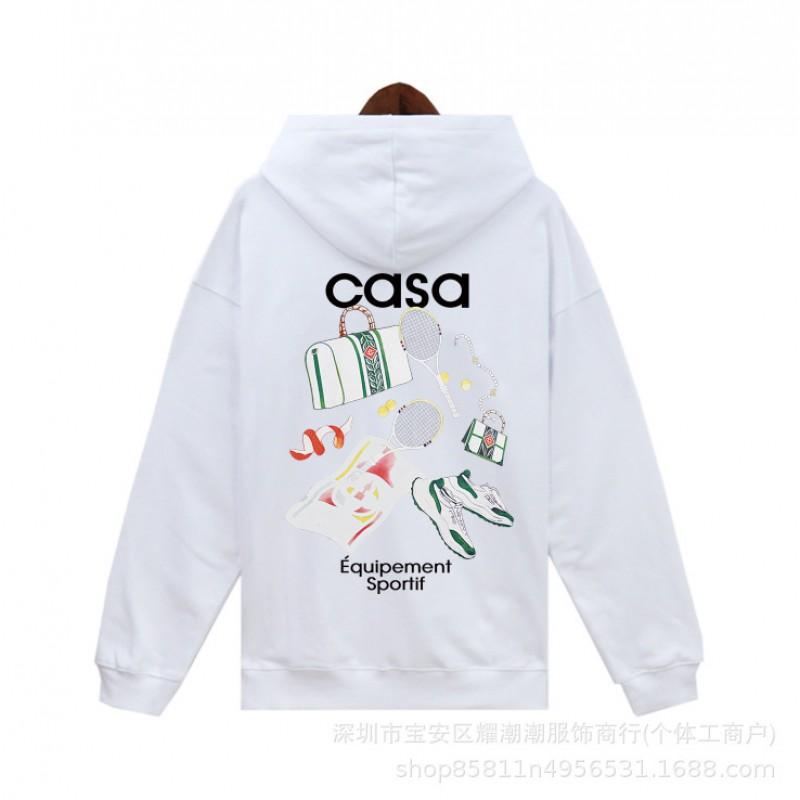 Casablanca Street Limited Winter Hoodie Men Women Printed Loose Fit