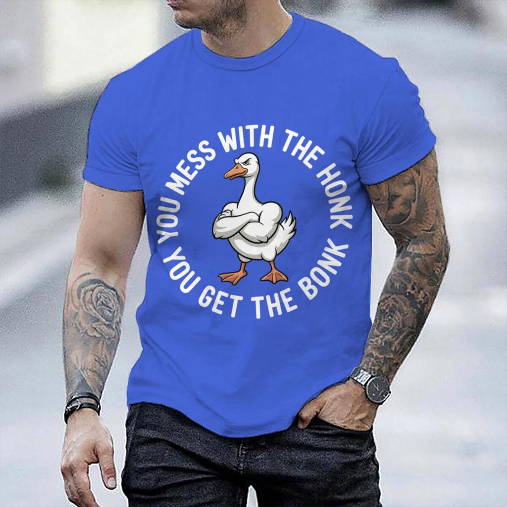 Funny Goose You Mess With The Honk Tshirt Unisex Sarcastic Goose Meme Graphic Tee Casual Short Sleeve Unisex Y2k Tops