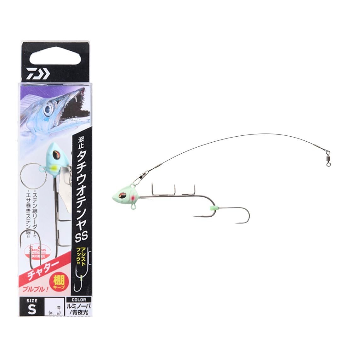 

Daiwa Hook and Tachiuo Tenya SS Chatter Luminous (DAIWA) Tackle, S, Luminova/Green