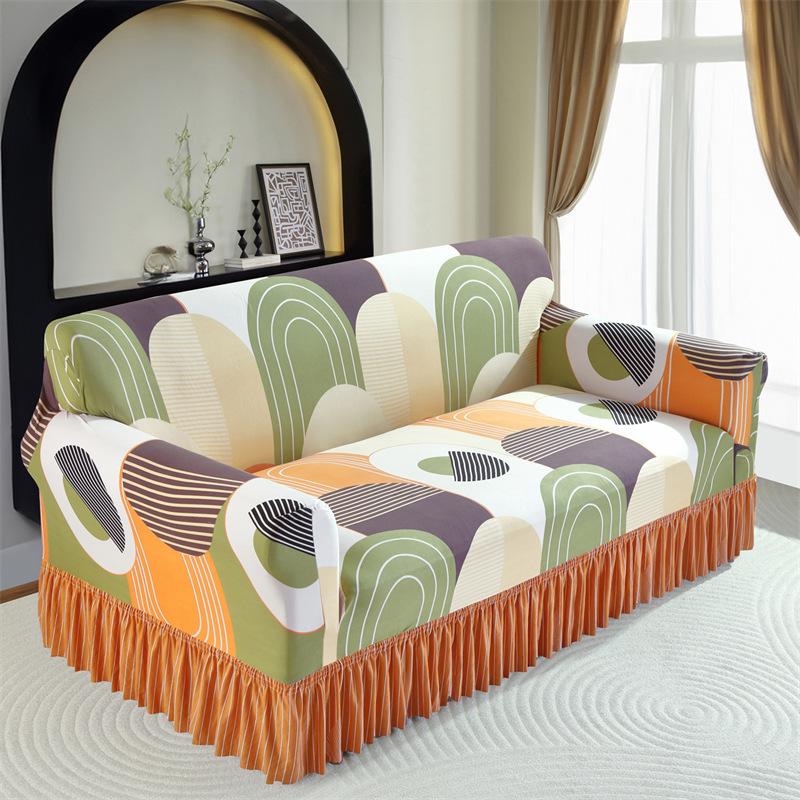 Integrated Skirt Sofa Cover Universal Elastic Sofa Cover All Inclusive Universal Sofa Cover