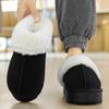 Moda Inverno Leggere Tinta Unita Antiscivolo Resistenti all'Usura Velluto Calde Pantofole Casual Mezzo Supporto Cotone Pantofole 36-43