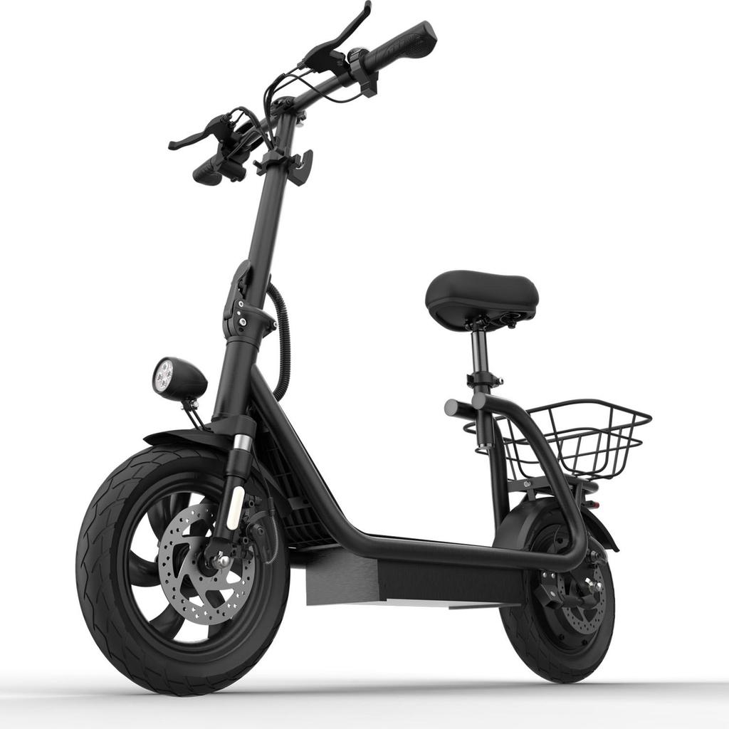 Elektrická koloběžka NANROBOT M5, Černá, Pro městské dojíždění, Kotoučová brzda