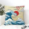 Classic Japanese Geisha Marine Day Pillow Case Linen Pillow Case Sofa Home Decor Cushion Cover Cushion Cove
