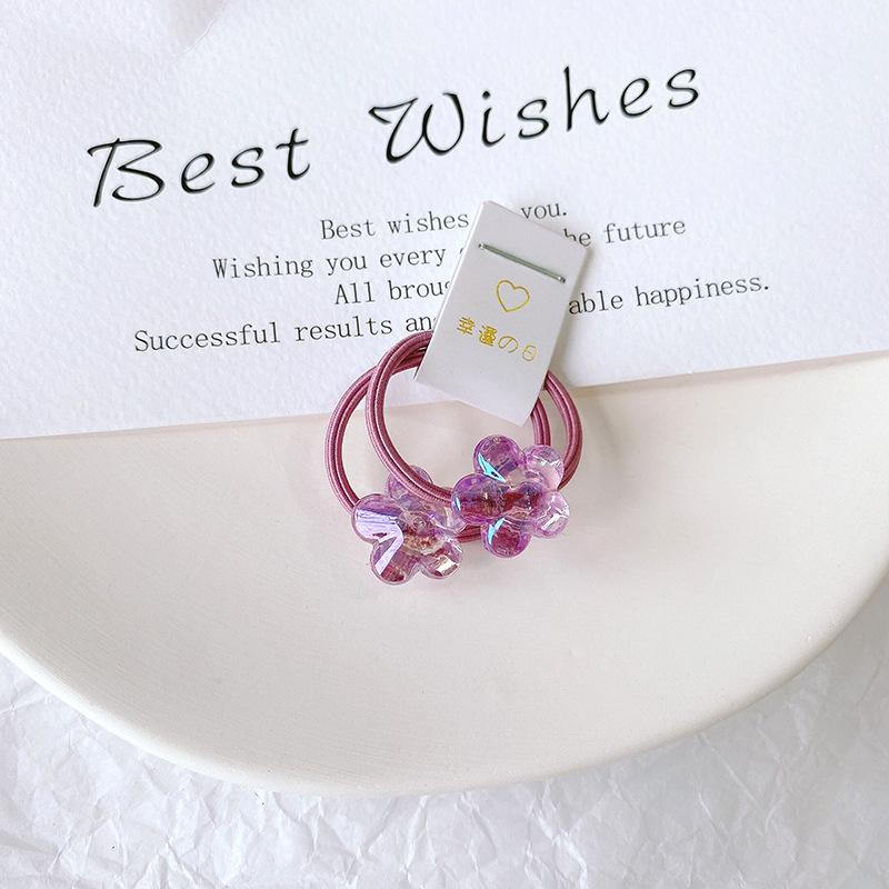 2 יחידות להקות שיער אלסטיות לתינוקות בנות צבע סוכריות טבעת שיער חבל שיער ילדים כיסוי ראש ילדים פעוט אביזרים