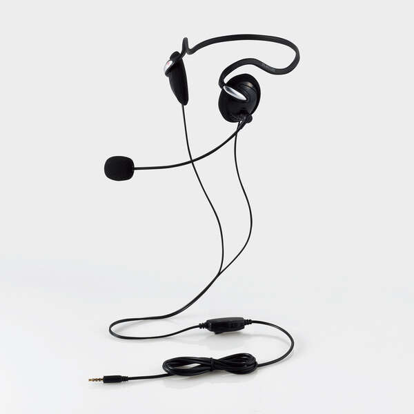 ELECOM Neckband Perfect for Online and Voice Easy To Wear Without Worrying About Your Headset, Type, Gaming, Meetings, Chat Hairstyle HS-NB03STBK