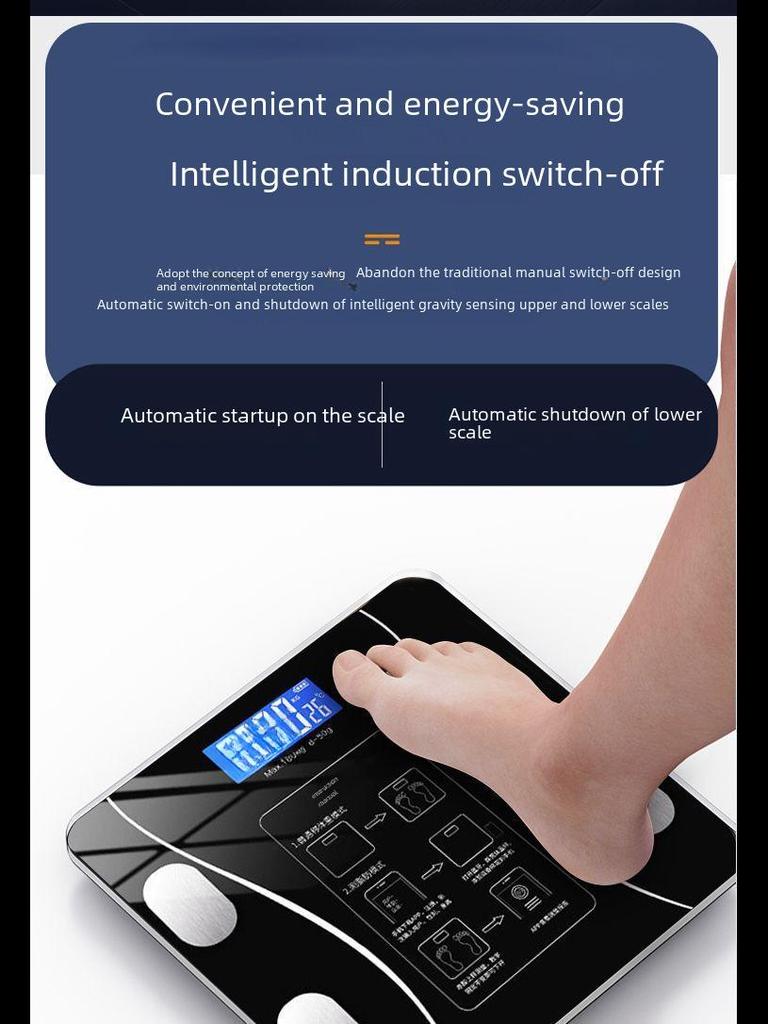 Bluetooth Body Fat Scale - Accurate Household Electronic Weight Scale for Adults