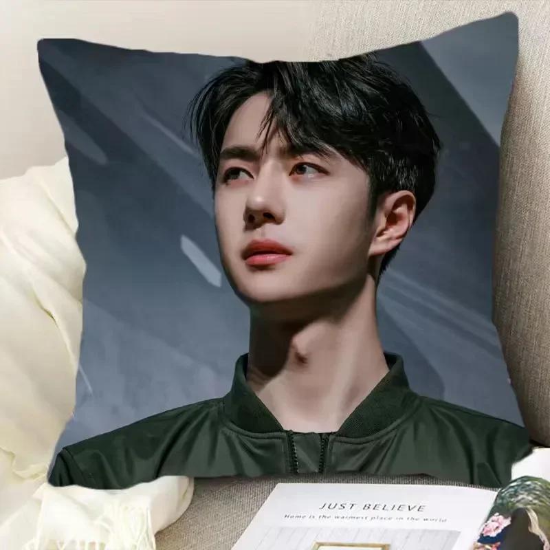 

Ван Ибо Ибо Постер Двусторонняя наволочка с принтом Китайский фильм Рожденный летать Лей Ю Кадры из драмы Домашний декор для автомобиля Наволочка для подушки 30x30cm красно-коричневый