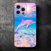 Ocean Cute Dolphin Soft Phone Case for iPhone 16 16E 17 Air 15 Pro Max 14 Plus 13 Mini 11 12 7 Black Cover Back Shell