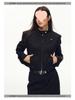 Amerikanische Retro Cool Hot Girl Schwarze Stehkragen Schlankmachende Frühlingsjacke für Damen