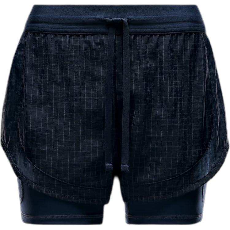 Nike Running Division Lace-Up Mid-Rise Two-In-One Three-Quarter Sports Shorts Women Shorts Deep-Sea-Blue FV6362478