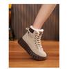 Winter High Top Velvet Boots for Female Students, Thick Soled Casual Warm Street Boots