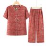 Grandma's 2026 Summer Short-Sleeve Shirt Set for Middle-Aged and Elderly Women