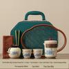 Elegant Travel Tea Set: Ru Kiln Ceramic Teapot & Cups for Business Customization