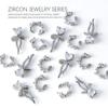 Gold & Silver Bow Heart Zircon Rhinestone Nail Art Jewelry