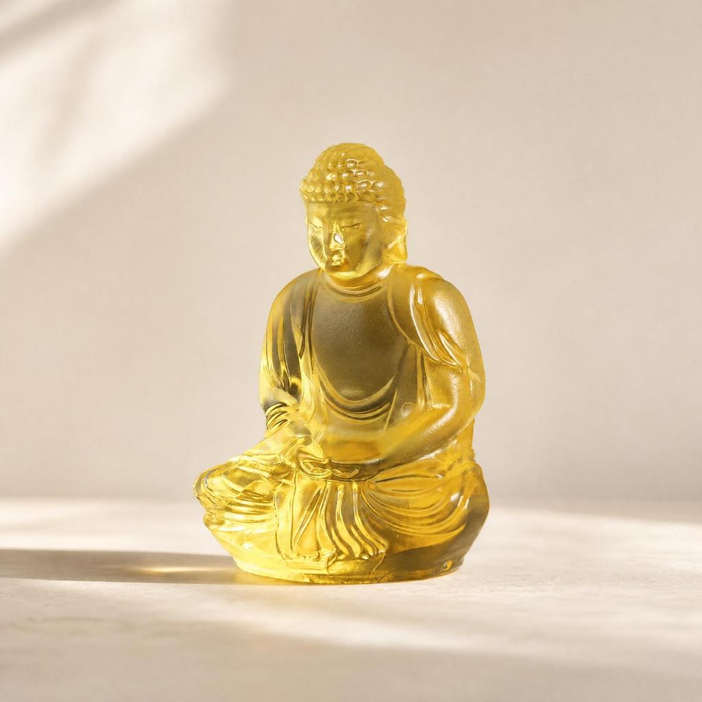 Seated Buddha Statue Ornament Decorative for Temple, Desks