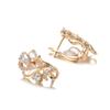 Luxury Designer  Rose Gold Color Dangle Earrings For Women Fashion Jewelry  Natural Zircon Flower Vintage Earrings
