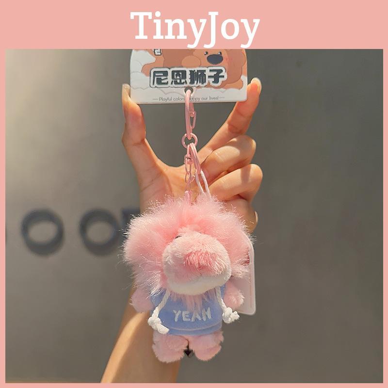 Embroidered Cute Letter Hoodie Nien Lion Plush Toy Pendant Keychain Gift For