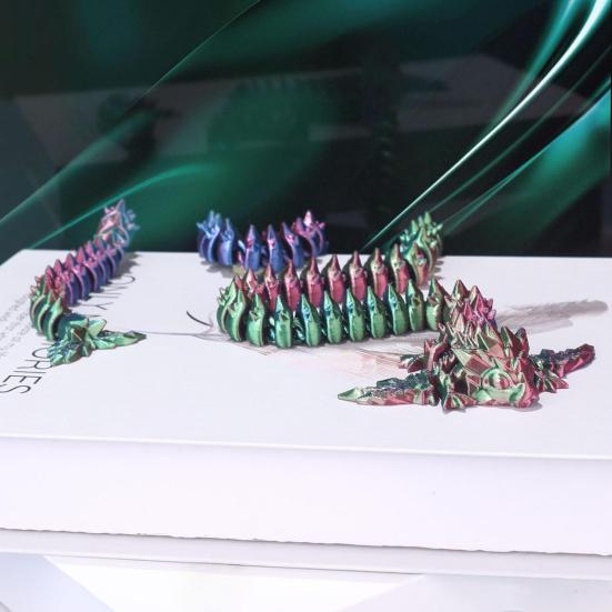 3D Printed Dragon Toy 5.2Ft Articulated Dragon Animal Model Desktop Dragon Decoration Funny Fidget Toy Festival Gift for Friends