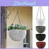 Cesta colgante auto-riego Maceta para plantas con flor con resina duradera y cadena de hierro para decoración de jardín del hogar