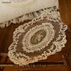 New Dinning Lace Table Cover Embroidered Table Cloth Elegant Round Tablecloth Coffee Coasters Napkin Party Wedding Decoration