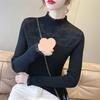 Lace Top Women's Fashion Knitted Pullover: Versatile Long Sleeve Sweater for Spring & Autumn 2025
