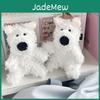 Adorable Porte-clés Chien Westie en Peluche Blanche Animal en Peluche Doux et Câlin Cadeau