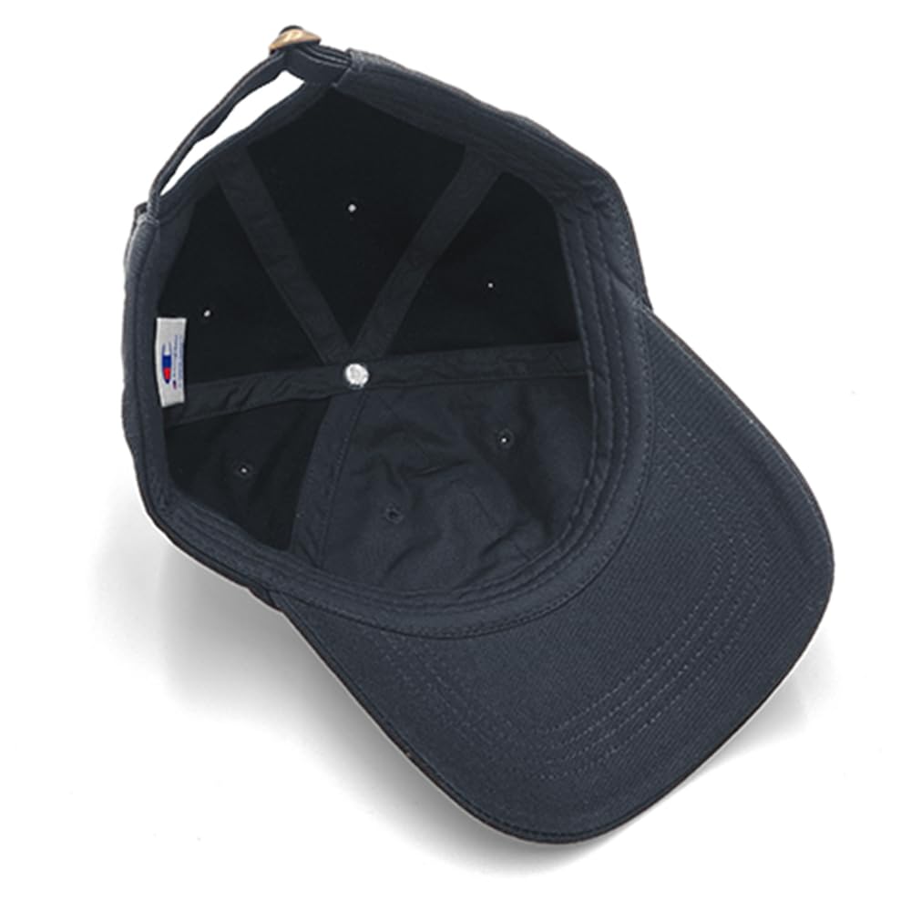 Cap for Women and Brand Deep Large UV [Champion] Men, Name, Fit, Size, 100% Cotton, Protection, 58-60cm (DARK NAVY)
