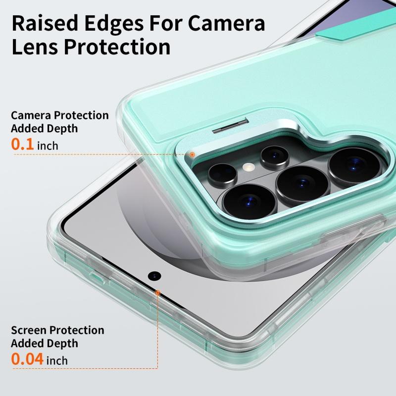 Luxury Candy 2IN1 Stand Clear Case For Samsung Galaxy S26 Ultra S25 S24 S23 S22 Plus Shockproof Metal Camera Bracket Armor Cover