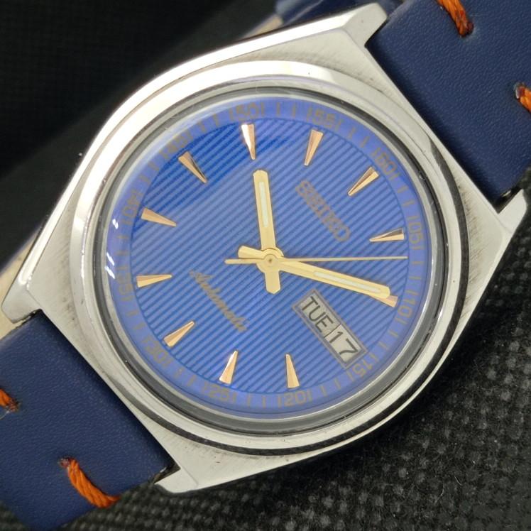 

Б/У ВИНТАЖНЫЕ ЧАСЫ SEIKO AUTOMATIC 7019A ЯПОНИЯ МУЖСКИЕ ДЕНЬ/ДАТА СИНИЕ ЧАСЫ 608i-a316818-9 SKU608i-a316818