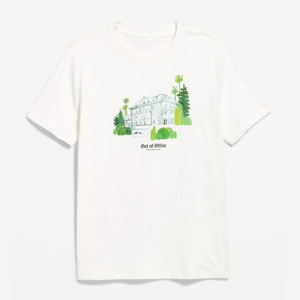 Y2k Einfaches Landschafts-Grafik-T-Shirt High-End Luxus Unisex-Stil Sowohl für Unisex als auch für Unisex