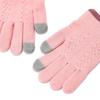 Ensemble 3 Pièces Chapeau Écharpe Gants pour Enfants Couleur Unie Texture Torsadée Décor Pompon Chapeau Écharpe Longue Gants Ensemble Accessoires d'Hiver Élastiques