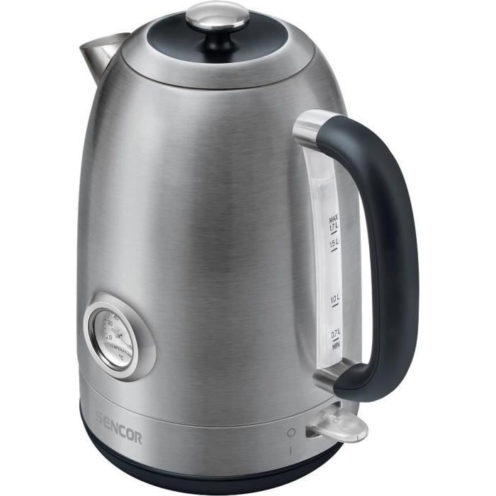 Bouilloire - SENCOR - SWK1799SS - 1,7L - 2200W - Inox avec thermomètre à aiguille