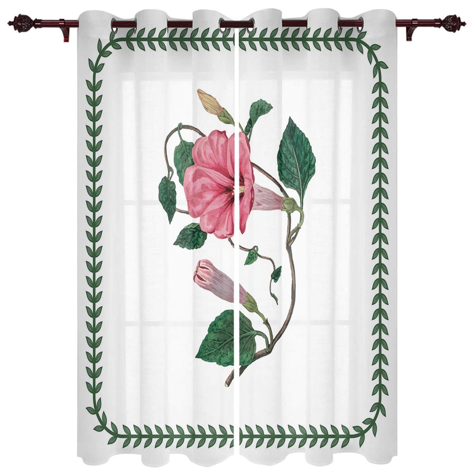 

Летние растения, белые цветы, текстура, роскошные домашние шторы, товары для дома, гостиная, спальня, шторы на заказ 135W x 60H(cm)