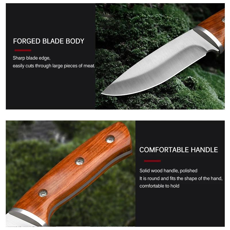 1PC Stainless Steel Kitchen Knife Boning BUtcher Knife 5Cr15 Meat Cleaver Handmade Forged Chef Knives for CookingTools Fruit Knife