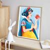 Disney 5D DIY Diamond Painting Snow White Watercolor Illustration Full Round Diamond Mosaic Cartoon Cross Stitch Art Painting for Home Decoration