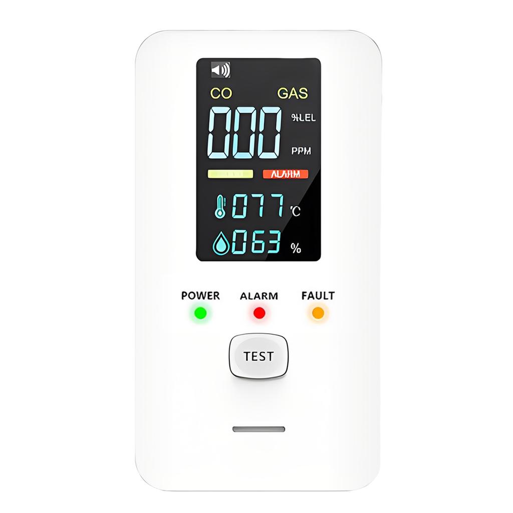 Natural Gas Detector Alarm Plug in with LED Color Display Rv Methane Gas Detector Fast Response for Home RV Camping Apartment