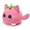Latest Arrival Strawberry Feline Plush Produce Pastel Lemon Kitten Soft Keyring Huggable Adorable Purse Trinket Maiden Present