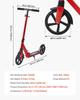 Kick Scooter for Kids Ages 8+, Teens & Adults, 2-Wheel Toddler Scooter with Adjustable Height Handlebar, Wide Anti-Slip Deck, Foldable Lightweight for